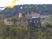 Die Burgruine in Polle